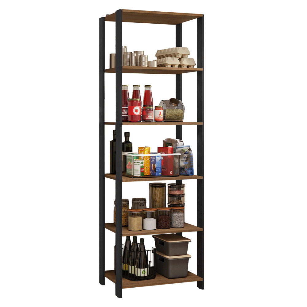 Estante Multiuso 59cm Marrón/Negro Madesa
