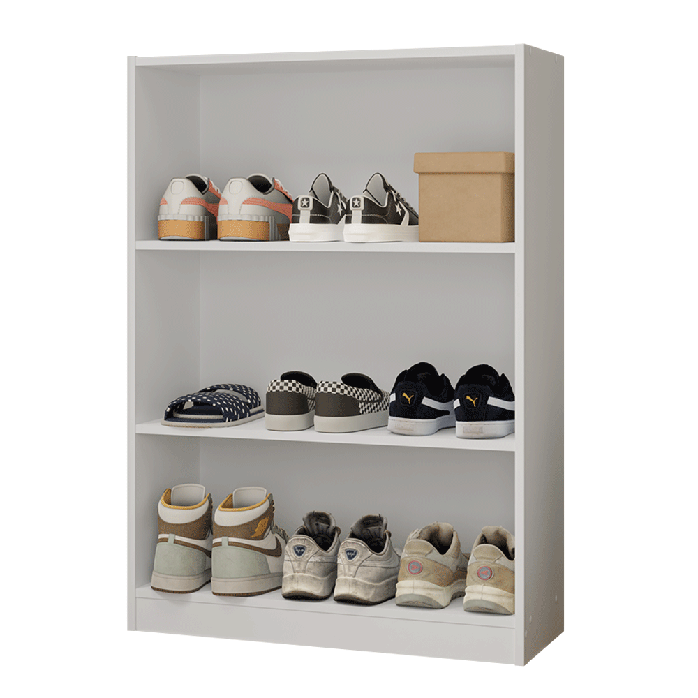 Estante Zapatera 3 Niveles Sin Puertas Blanco