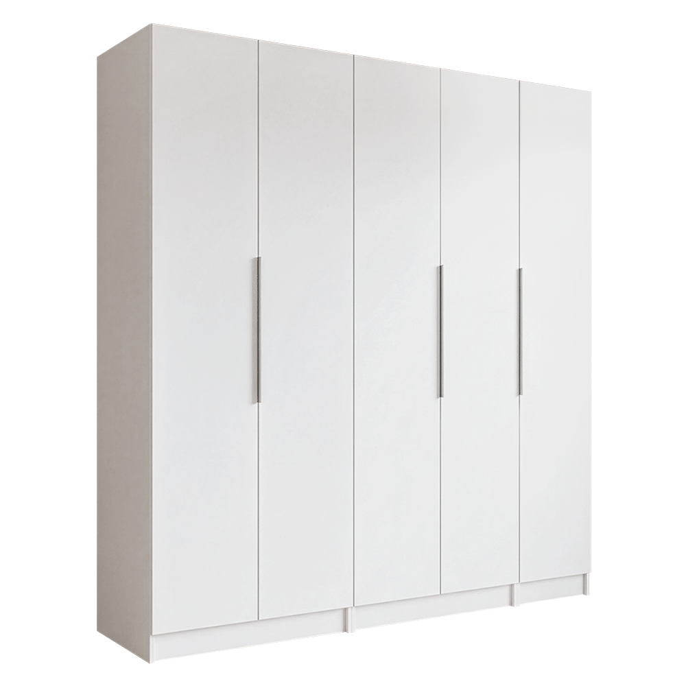 Clóset Modular 200 cm 5 Puertas 2 Cajones Blanco Neo Madesa