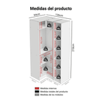Clóset Modular Esquinero 230 cm 3 Puertas Blanco Neo Madesa