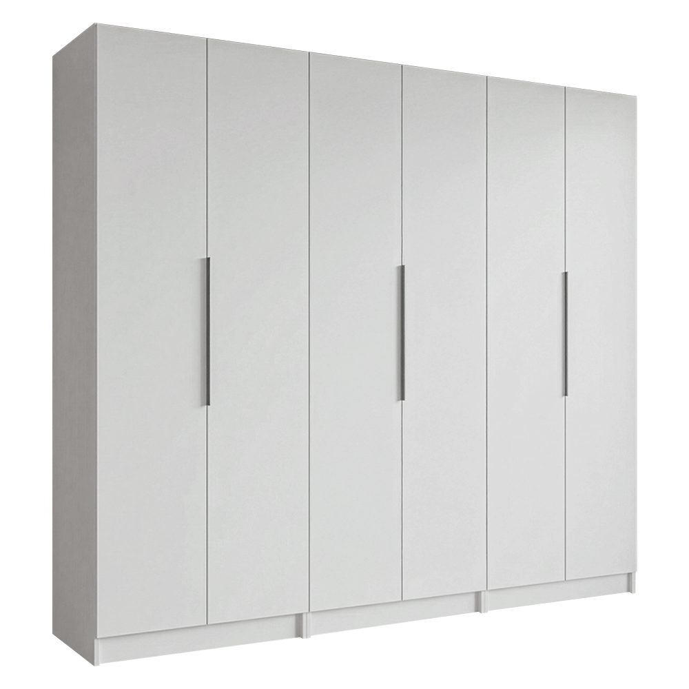 Clóset Modular 240 cm 6 Puertas 4 Cajones Blanco Neo Madesa