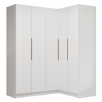 Clóset Modular Esquinero 310 cm 5 Puertas 2 Cajones Blanco Neo Madesa