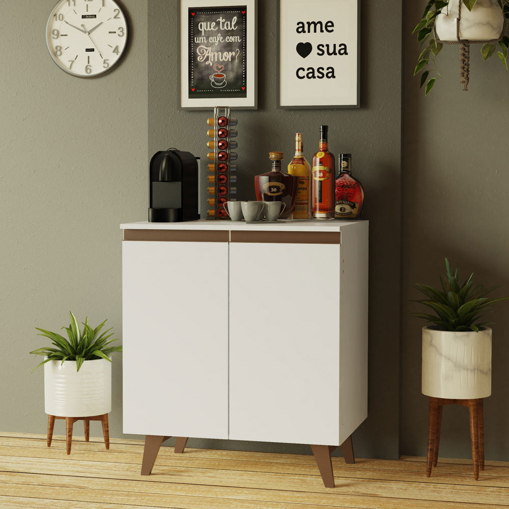 Mueble Estación de Café Reims 70 cm 2 Puertas Blanco