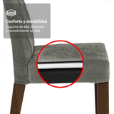 Juego de Comedor Encimera de Vidrio Circular 4 Sillas Marrón/Silver Irene