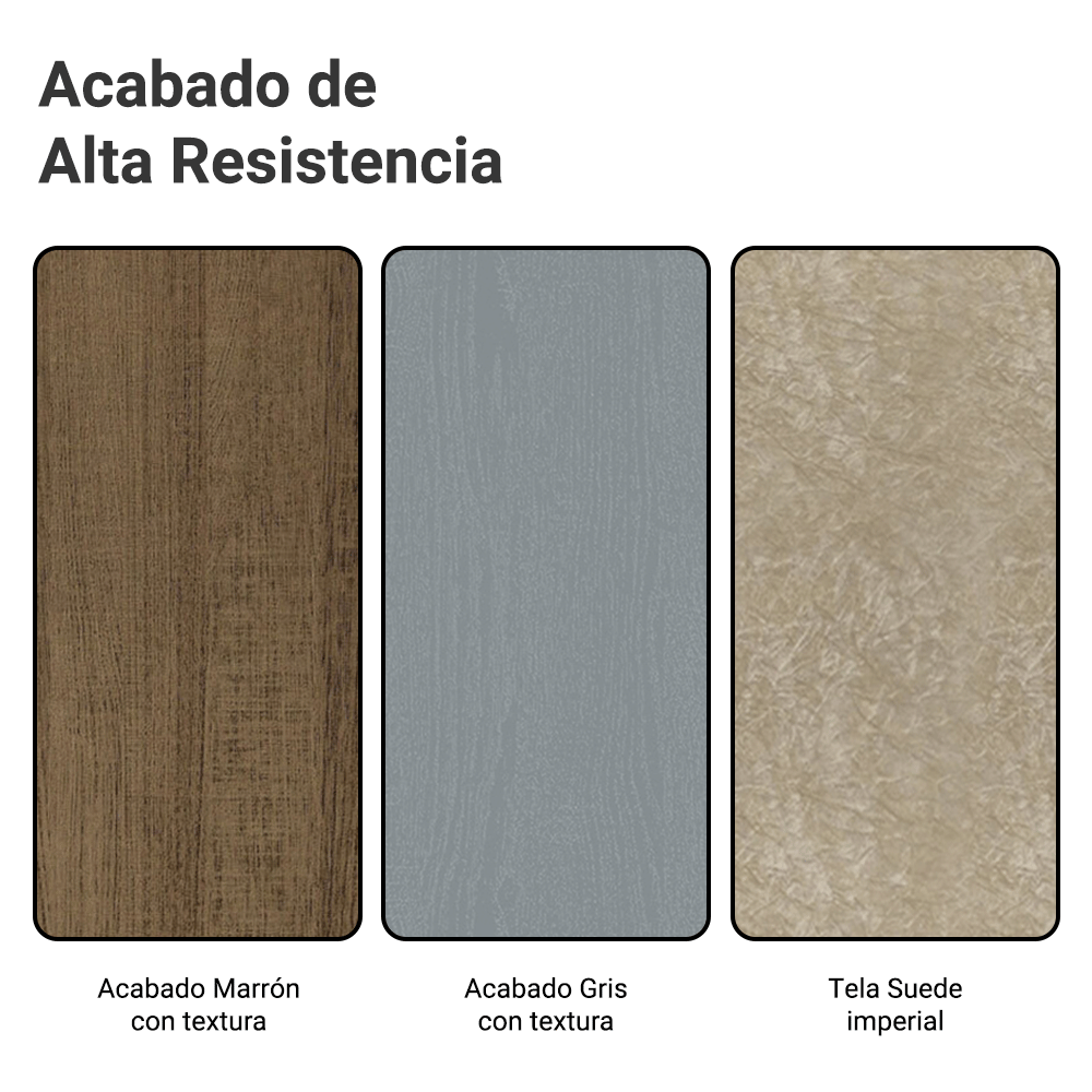 Juego de Comedor Mesa Encimera de Madera 6 Sillas Britney Marrón/Gris/Imperial