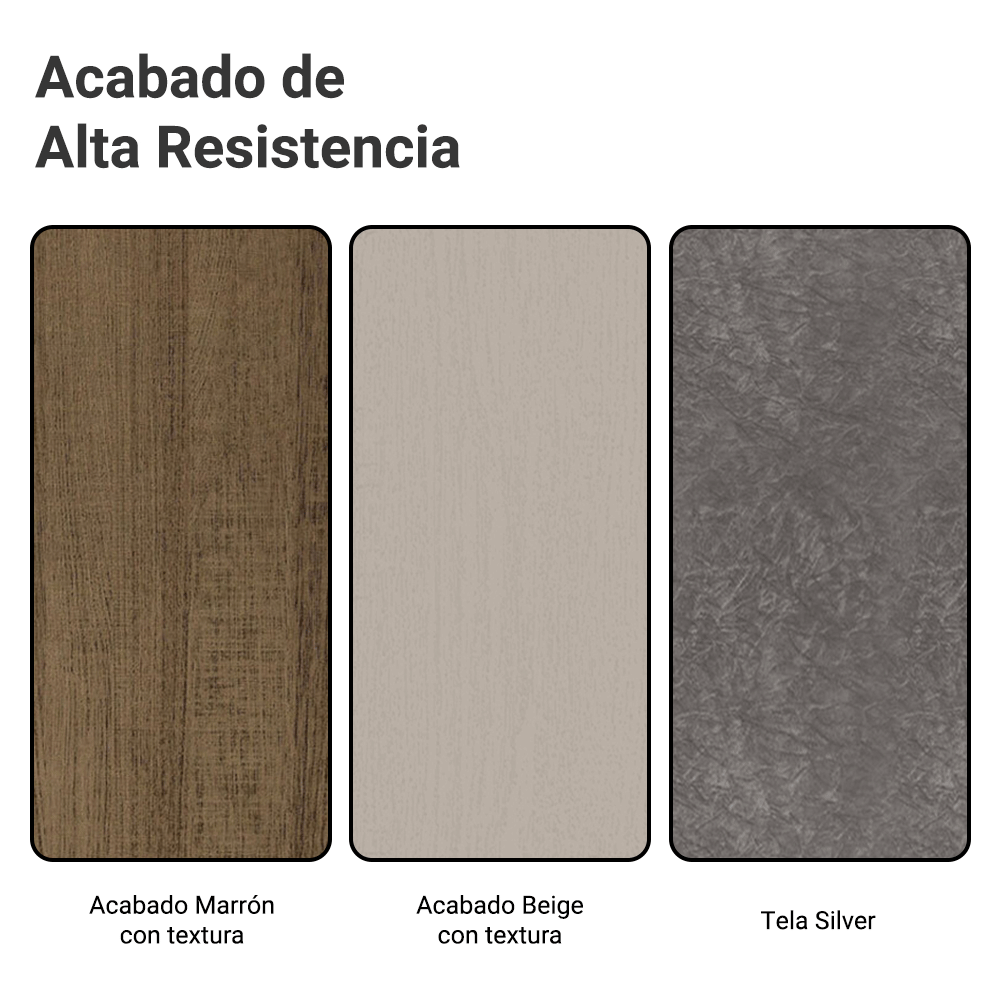 Juego de Comedor Mesa con Encimera de Madera 6 Sillas Marrón/Crema/Silver Britney