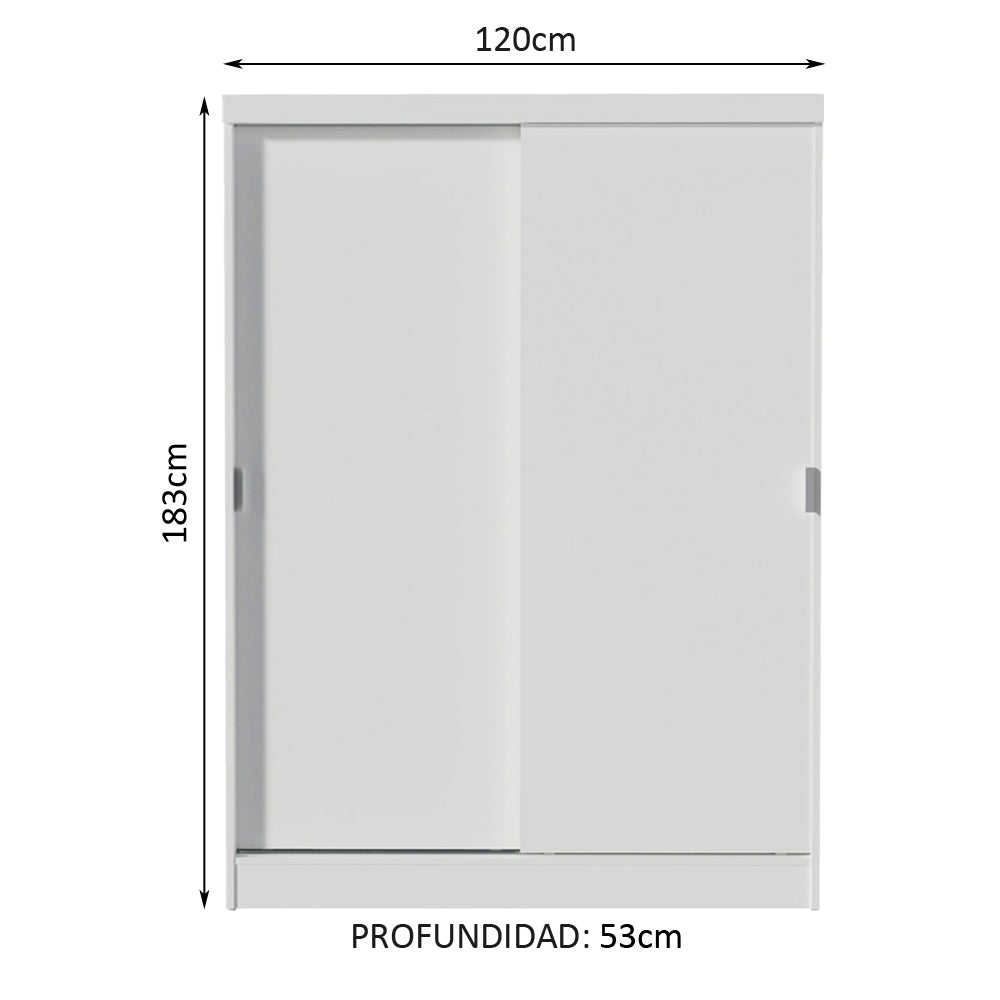 Clóset Infantil Nick 2 Puertas Corredizas Blanco