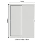Clóset Infantil 119 cm 2 Puertas Corredizas Blanco Nick Madesa