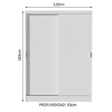 Clóset Infantil Nick 2 Puertas Corredizas Blanco
