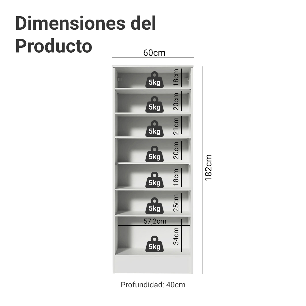 Zapatera Isis 1 Puerta Blanco