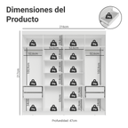 Clóset Matrimonial 216 cm 8 Puertas Blanco/Negro Venus Madesa
