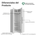 Clóset Modular Esquinero 190 cm 2 Puertas Blanco Neo Madesa