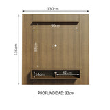 Panel para TV Hasta 55'' Marrón Arizona