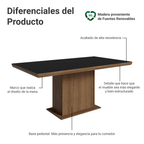 Mesa de Comedor 160 cm Marrón/Negro Madesa