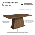 Mesa de Comedor 160 cm Marrón Madesa