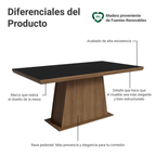 Mesa de Comedor 160 cm Marrón/Negro Madesa