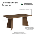Mesa de Comedor 160 cm Marrón Madesa