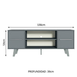 Mueble para TV Copenhaguen 55 Pulgadas Gris