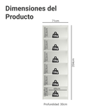 Estante Librero con 6 Nichos Blanco 6908