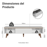 Mueble para TV Hasta 80 Pulgadas Blanco Reims