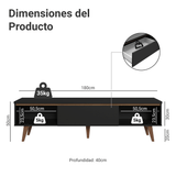 Mueble para TV Hasta 80 Pulgadas Negro Reims