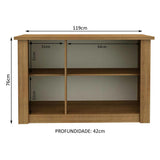 Credenza Bufetera 3 Puertas Marrón
