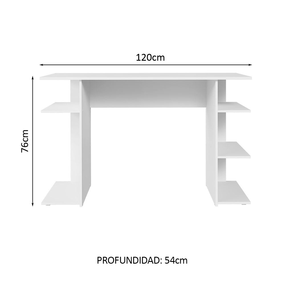 Escritorio Gamer 120 cm Blanco Madesa