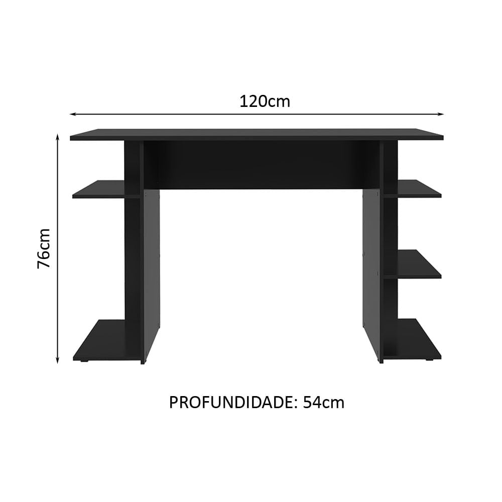 Escritorio Gamer 120 cm Negro Madesa