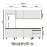 Cocina Integral 250cm Reims Blanco