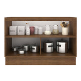 Mueble de Cocina para Fregadero 120 x 60 cm 2 Puertas (Sin Encimera) Agata Marrón/Gris