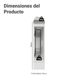 Gabinete Bajo Especiero 20x60 cm 1 Puerta (Con Encimera) Blanco/Gris Vik Madesa