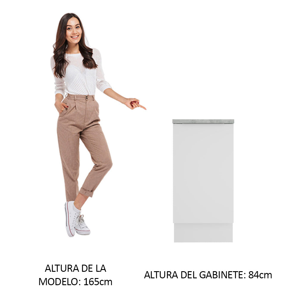 Gabinete Bajo 35 cm 1 Puerta Blanco Stella Madesa