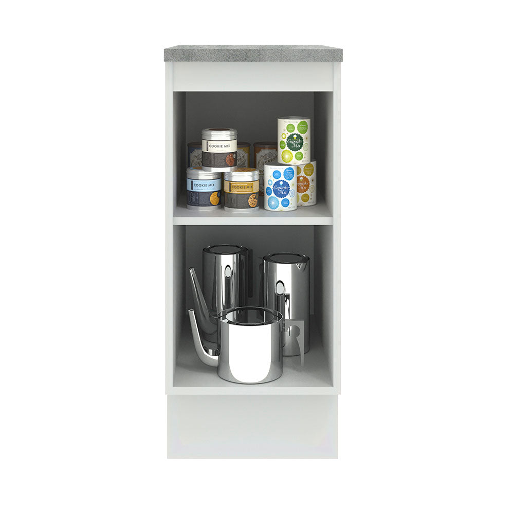 Gabinete Bajo 35 x 60 cm 1 Puerta (Con Encimera) Agata Blanco/Gris