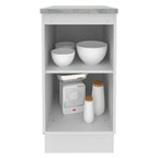 Gabinete Bajo 40 cm 1 Puerta Blanco/Negro Glamy Madesa