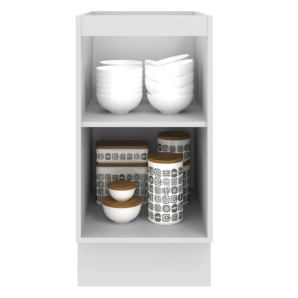 Gabinete Bajo 40 cm 1 Puerta Sin Encimera Blanco/Gris Agata Madesa