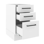 Gabinete Bajo 40 cm 3 Cajones Sin Encimera Blanco Agata Madesa