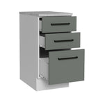 Gabinete Bajo 40 cm 3 Cajones Blanco/Gris Agata Madesa
