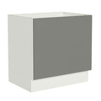 Gabinete Bajo para Horno de Empotrar 80 cm Sin Encimera Blanco/Gris Agata Madesa