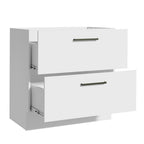 Gabinete Bajo 80 cm 2 Cajones Sin Encimera Blanco Agata Madesa