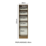 Mueble Despensa 60 x 60 cm 3 Puertas Glamy Marrón/Blanco