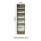 Despensero 60 cm 3 Puertas Marrón/Negro Lux Madesa