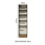 Mueble Despensa 60 cm 3 Puertas Lux Marrón/Negro