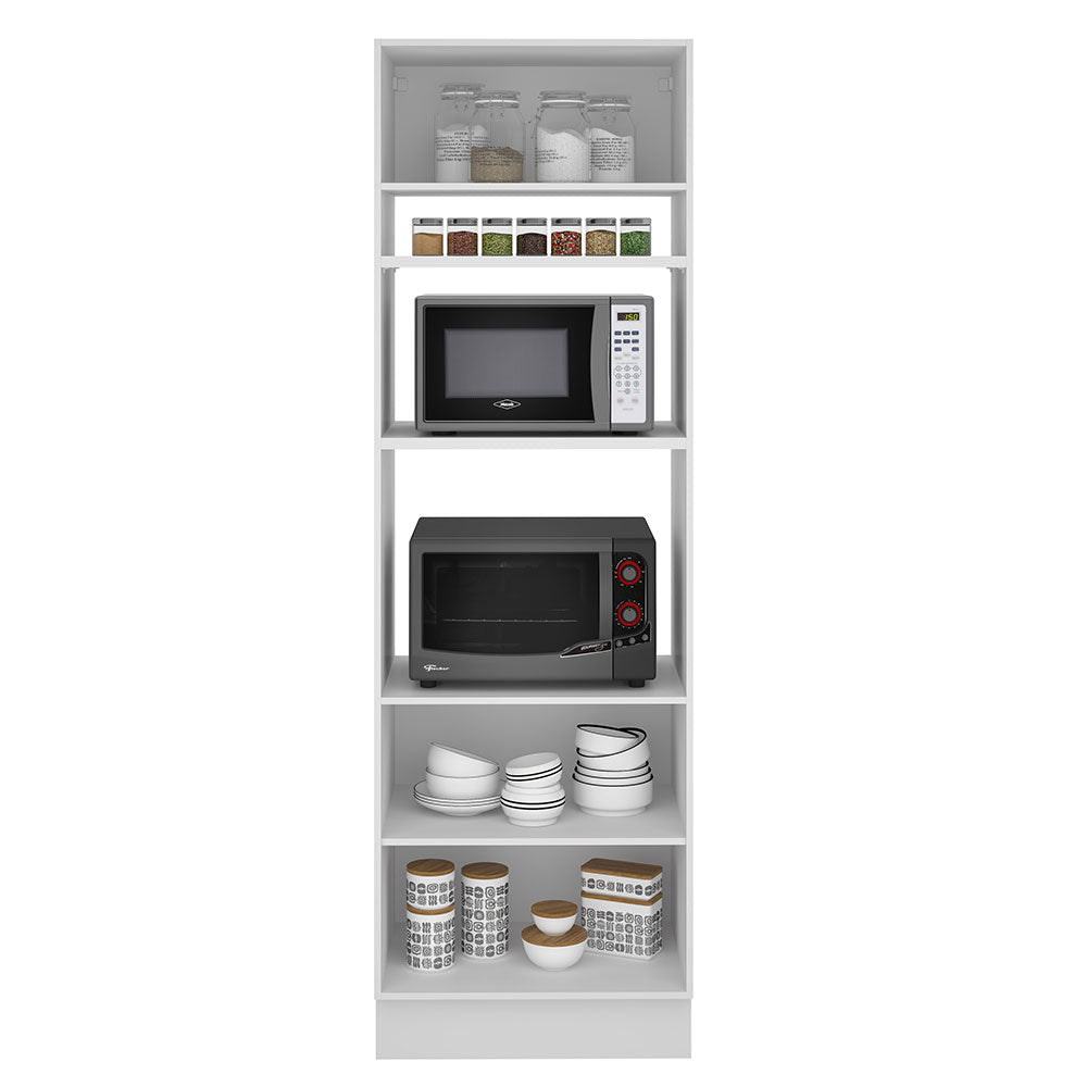Mueble para Horno 70 cm 3 Puertas Blanco/Negro Glamy Madesa