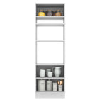 Mueble para Horno 70 cm 3 Puertas Blanco/Gris Agata Madesa