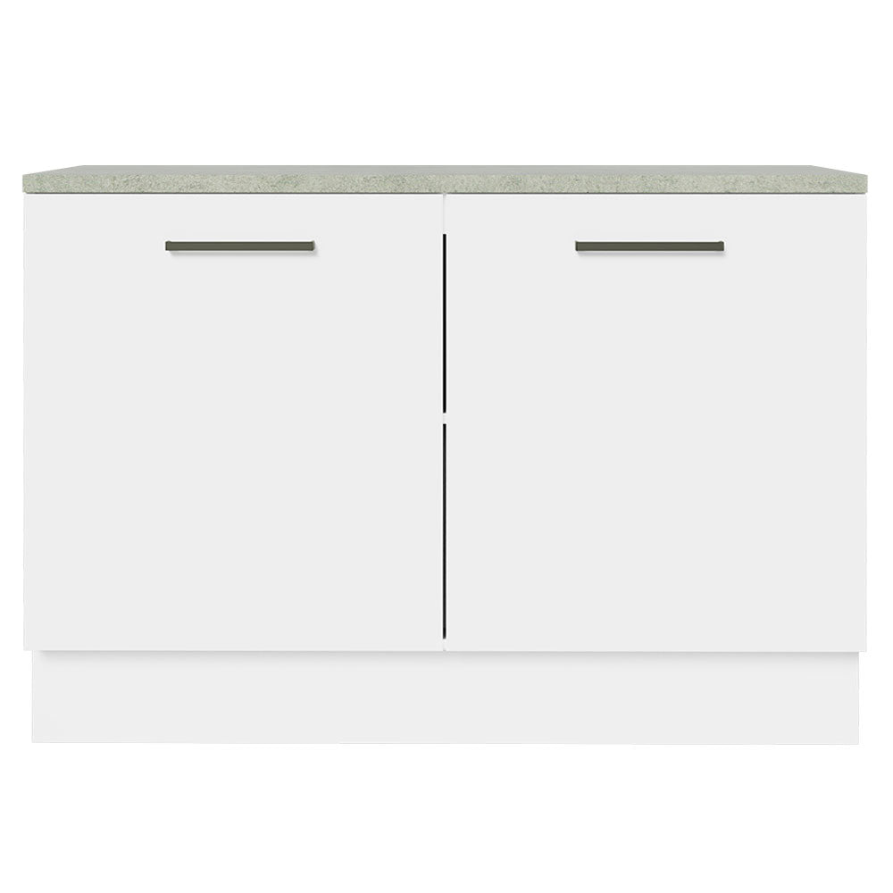 Mueble de Cocina para Fregadero 120 cm 2 Puertas (con Tablero) Blanco Agata Madesa