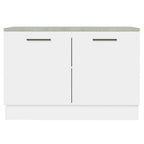 Mueble de Cocina para Fregadero 120 cm 2 Puertas (con Tablero) Blanco Agata Madesa