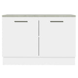 Mueble de Cocina para Fregadero 120 cm 2 Puertas (con Tablero) Blanco Agata Madesa