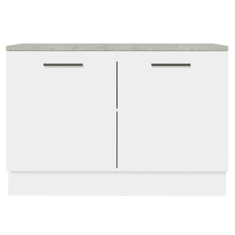 Mueble de Cocina para Fregadero 120 cm 2 Puertas (con Tablero) Blanco Agata Madesa