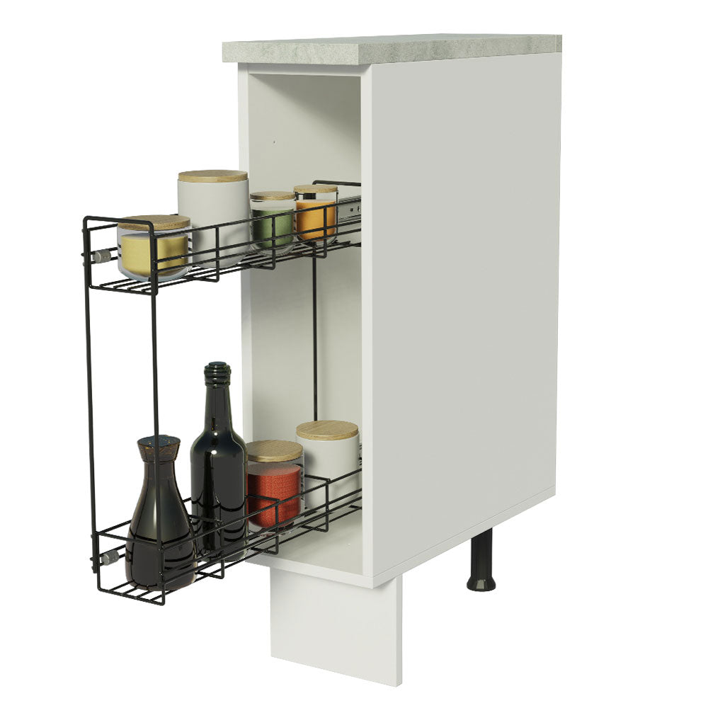 Gabinete Especiero para Cocina 20cm Blanco (Con Encimera) Glamy y Agata