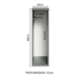 Estante para Paño 20 cm Sin Patas Nice Gris